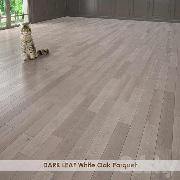 DARK LEAF White Oak Parquet 3DS Max - thumbnail 1