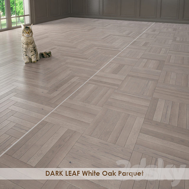 DARK LEAF White Oak Parquet 3DSMax File - thumbnail 3