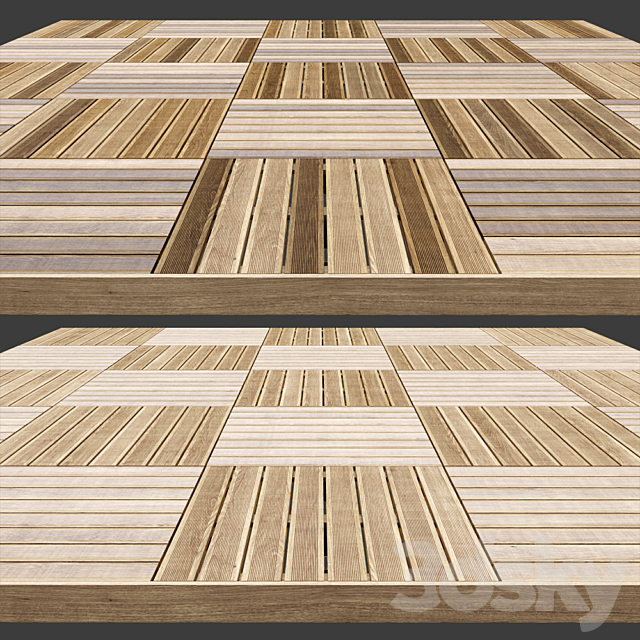 Decking on screw supports 11 3ds Max - thumbnail 3