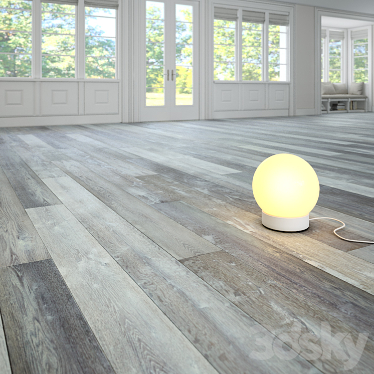 Driftwood Grey wooden floor by DuChateau 3DS Max - thumbnail 2