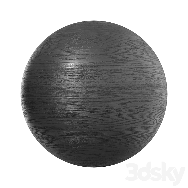 Ebony black wood 3DS Max Model - thumbnail 1