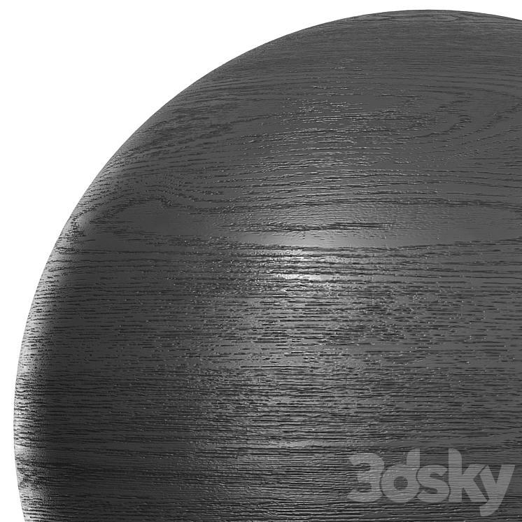 Ebony black wood 3DS Max Model - thumbnail 2