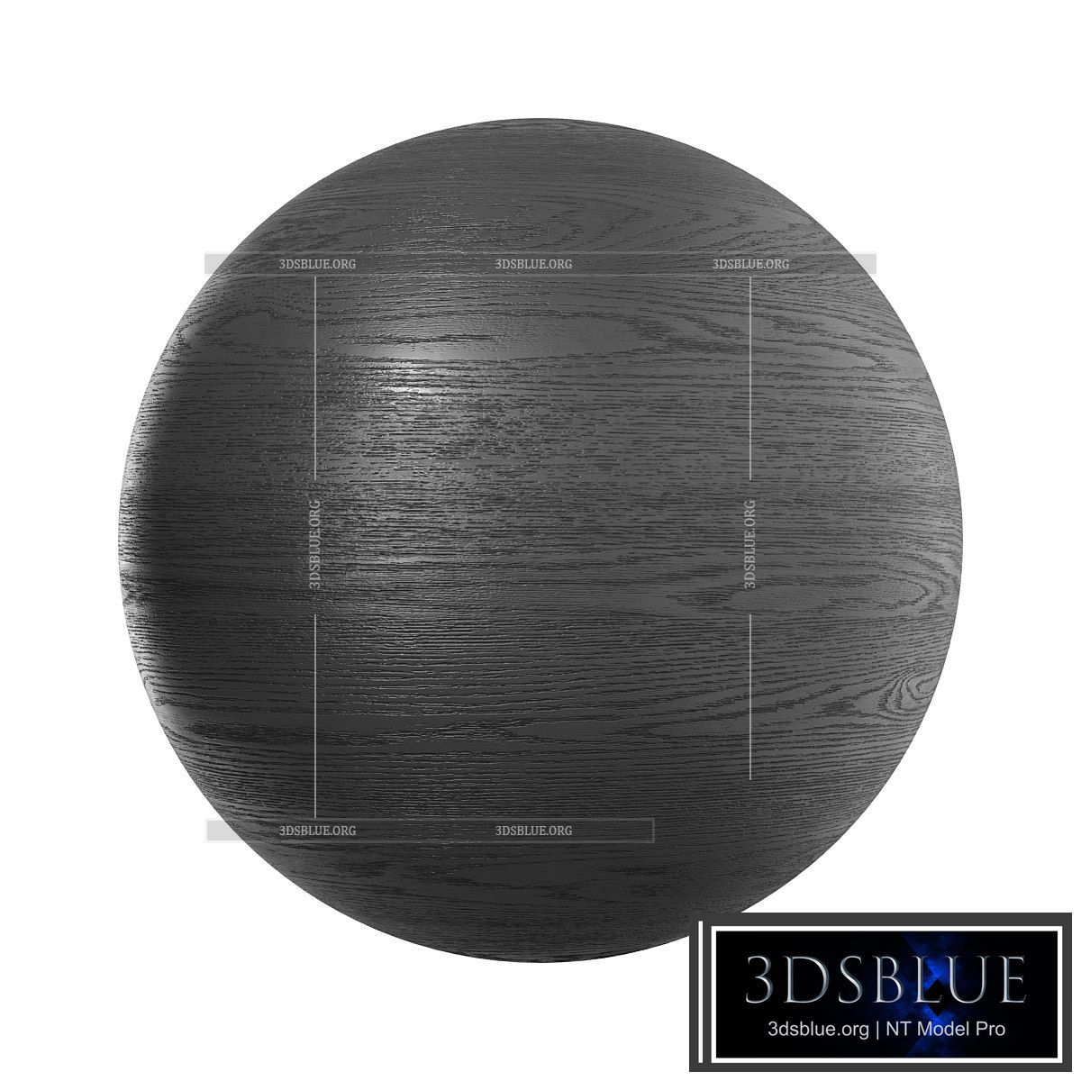 Ebony black wood 3DS Max - thumbnail 3