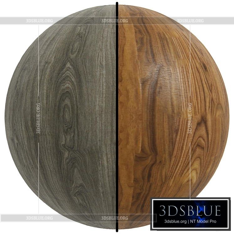 FB242 Matte varnish wood effect old | 2 Mate | PBR | Seamless 3DS Max - thumbnail 3