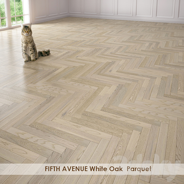 FIFTH AVENUE White Oak Parquet 3DSMax File - thumbnail 2