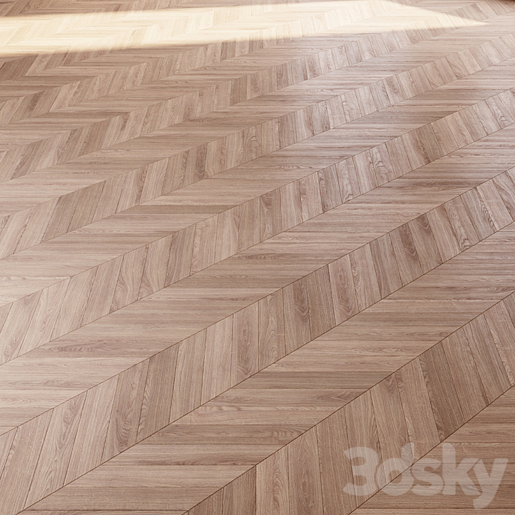 French herringbone flooring 4 colors \/ 6 sizes 3DS Max - thumbnail 2