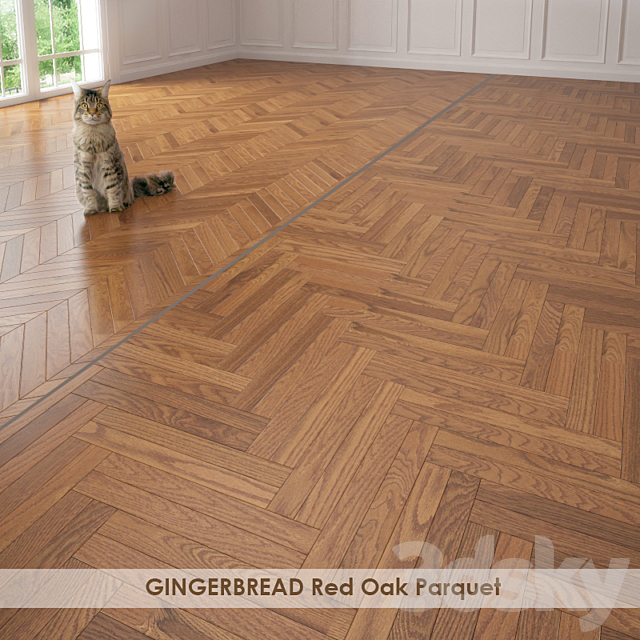 GINGERBREAD Red Oak Parquet Versailles 3DSMax File - thumbnail 3