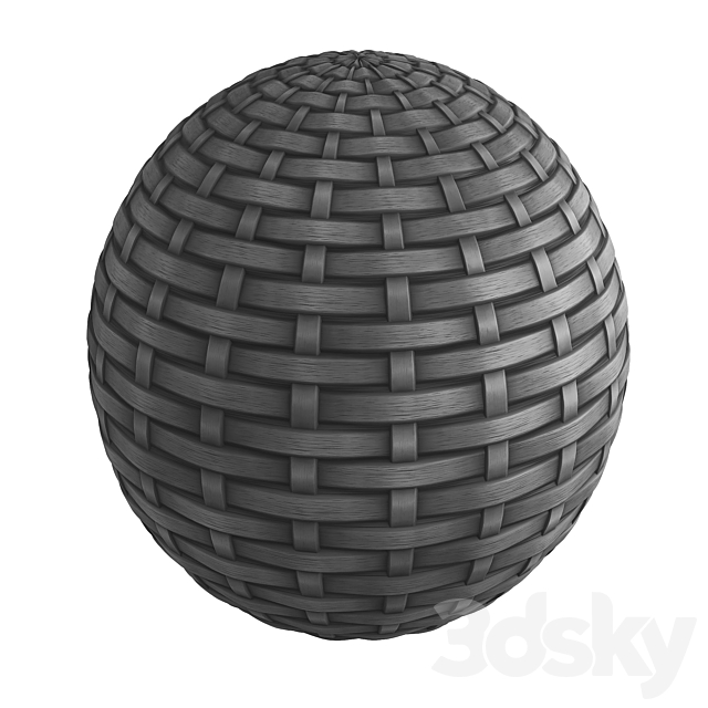 Gray rattan material 3ds Max - thumbnail 1