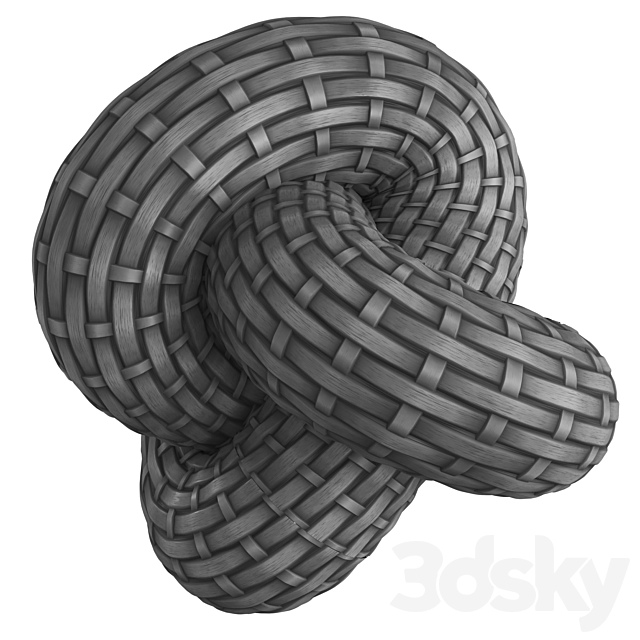 Gray rattan material 3ds Max - thumbnail 3