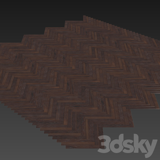 Herringbone parquet scratched 49 (without the use of plug-ins) 3DS Max Model - thumbnail 3