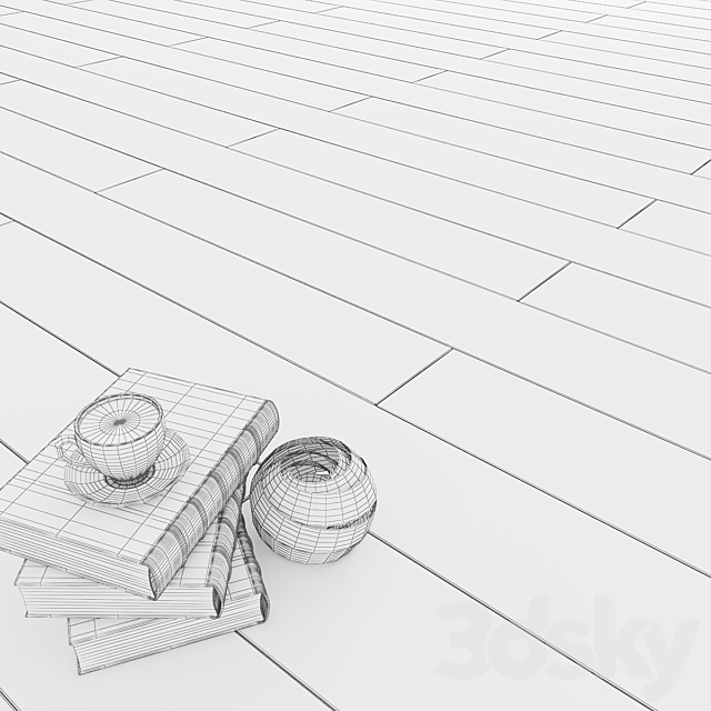 Kährs Canvas Oak Chalk 3DS Max Model - thumbnail 2