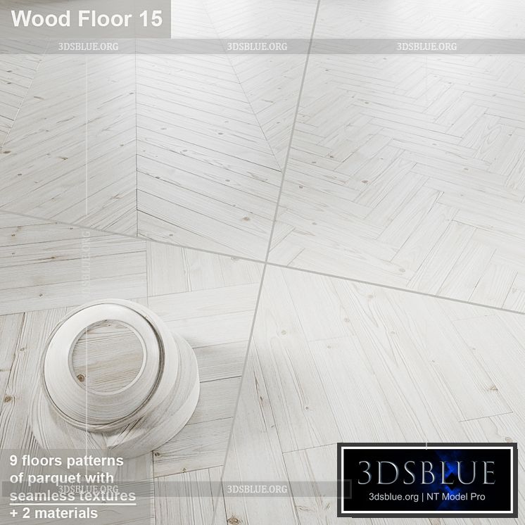 Laminate | Parquet | Seamless wood material # 14 3DS Max - thumbnail 3