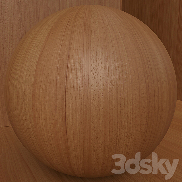 Material beech wood seamless – set 103 3ds Max - thumbnail 3