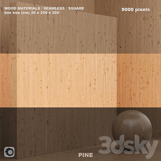 Material wood _ pine. solid (seamless) – set 48 3DSMax File - thumbnail 1