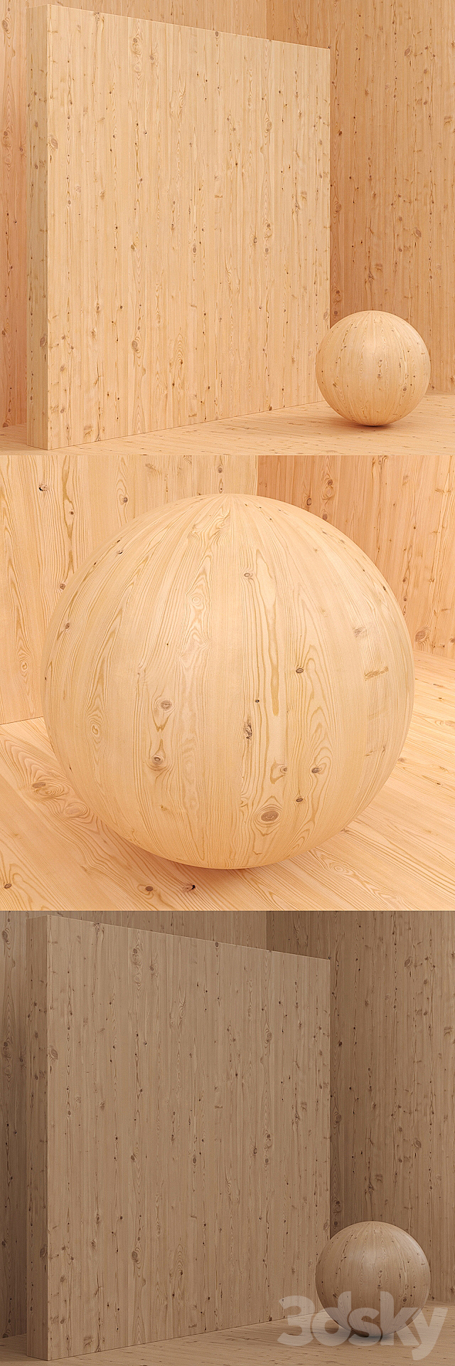 Material wood _ pine. solid (seamless) – set 48 3DSMax File - thumbnail 2