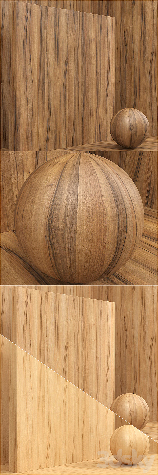 Material wood _ veneer _ (seamless) – set 31 3DS Max Model - thumbnail 2