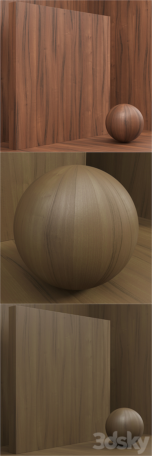 Material wood _ veneer _ (seamless) – set 31 3DS Max Model - thumbnail 3