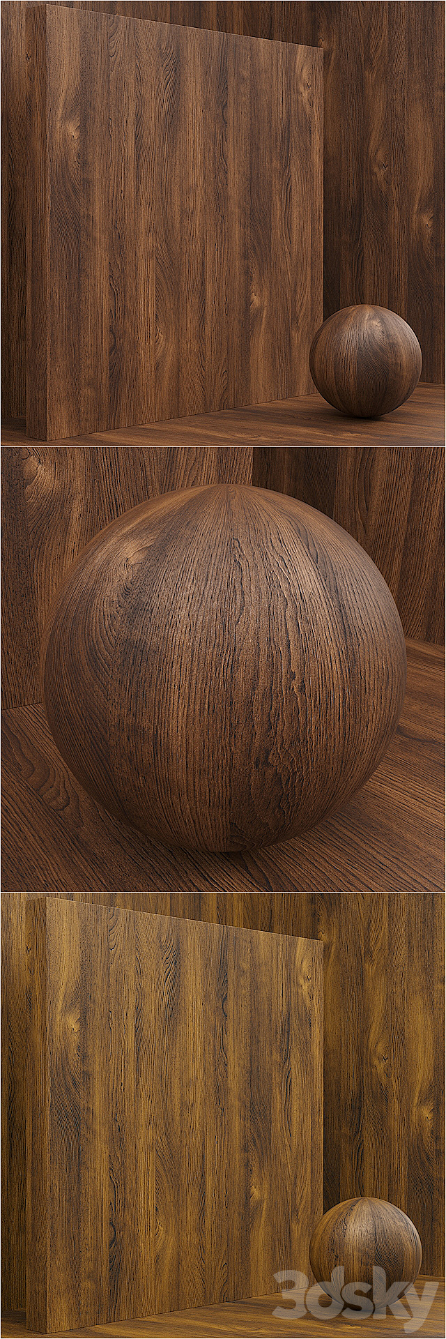 Material wood _ veneer _ (seamless) – set 32 3DS Max Model - thumbnail 3