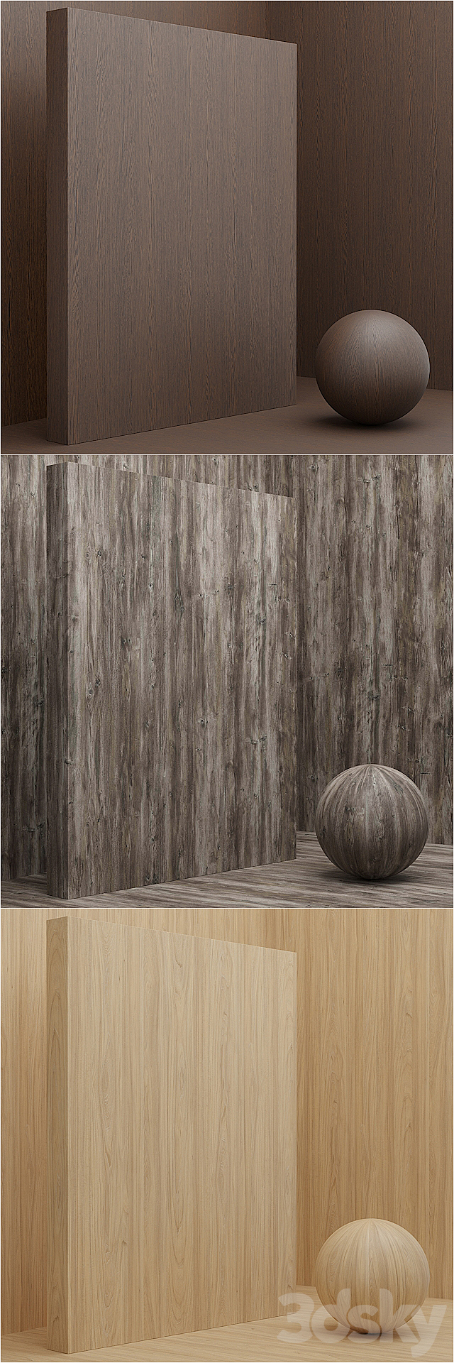 Material wood _ veneer (seamless) – set 10 3DSMax File - thumbnail 3