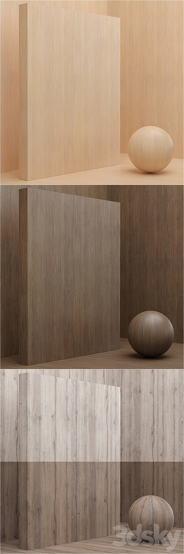 Material wood _ veneer (seamless) – set 13 3DS Max Model - thumbnail 3