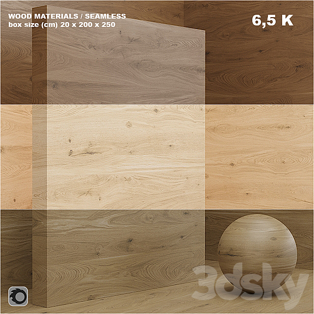 Material wood _ veneer (seamless) – set 17 3ds Max - thumbnail 1