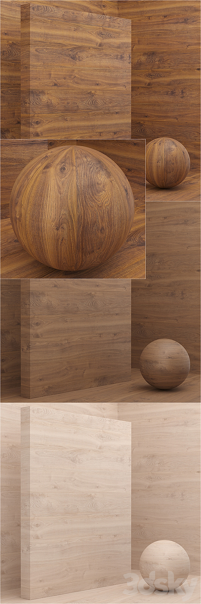 Material wood _ veneer (seamless) – set 25 3DSMax File - thumbnail 3