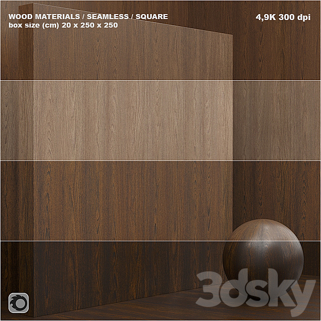 Material wood _ veneer (seamless) – set 36 3DSMax File - thumbnail 1