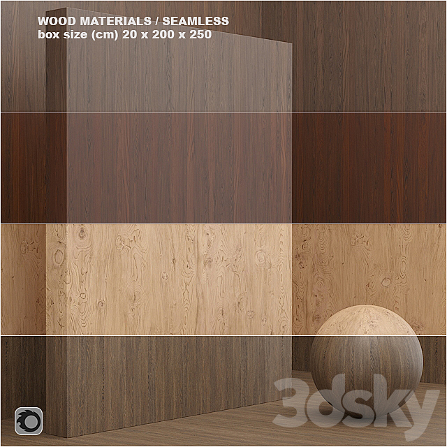 Material wood _ veneer (seamless) – set 6 3DSMax File - thumbnail 1