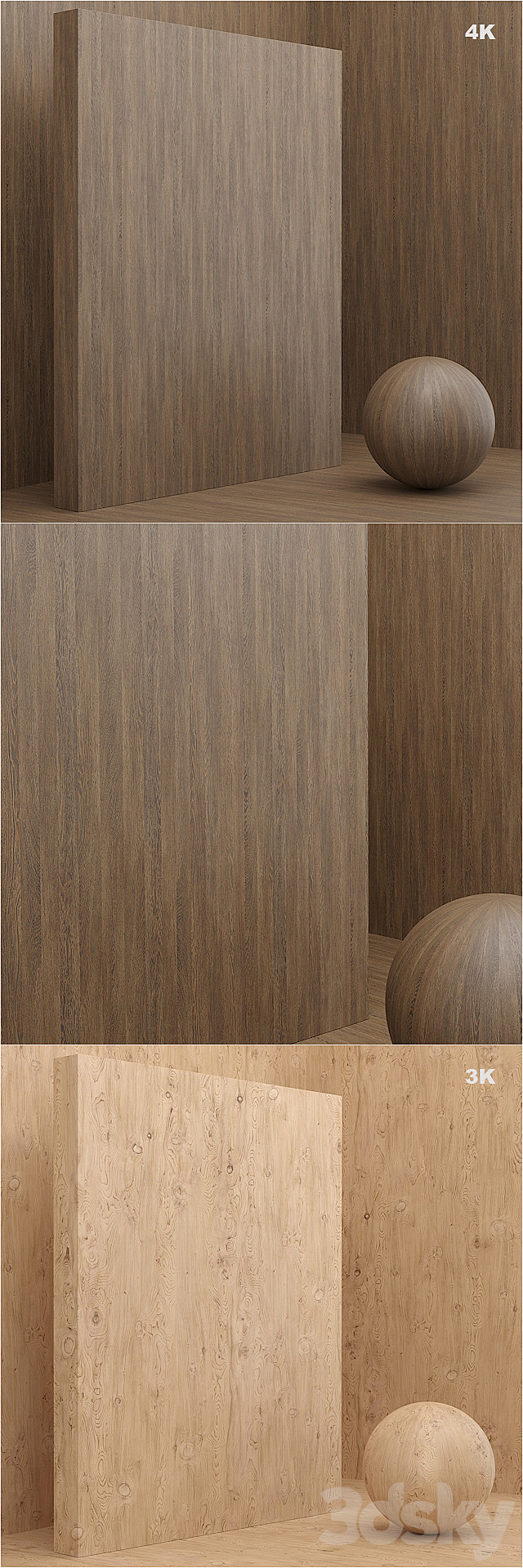 Material wood _ veneer (seamless) – set 6 3DSMax File - thumbnail 3