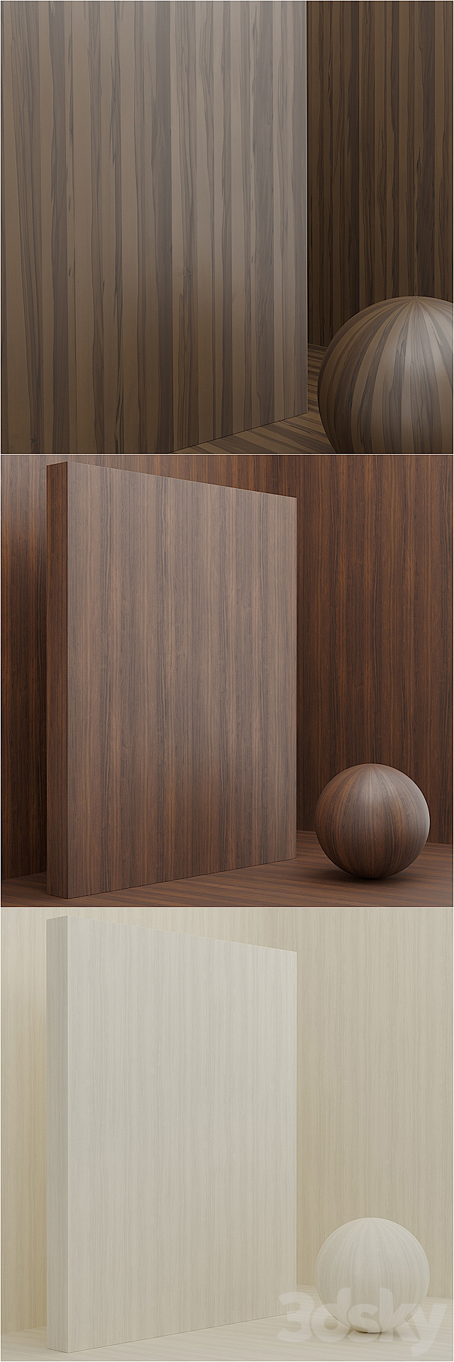 Material wood _ veneer (seamless) – set 7 3ds Max - thumbnail 3