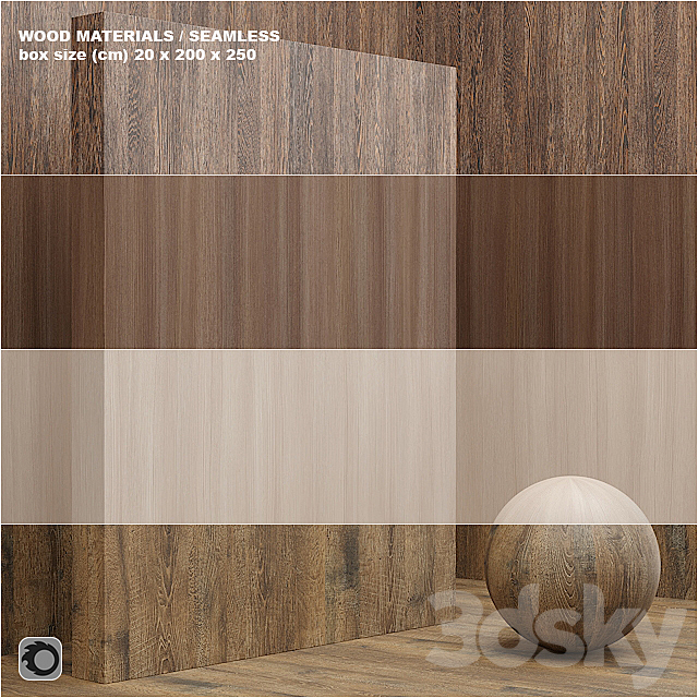 Material wood _ veneer (seamless) – set 9 3ds Max - thumbnail 1