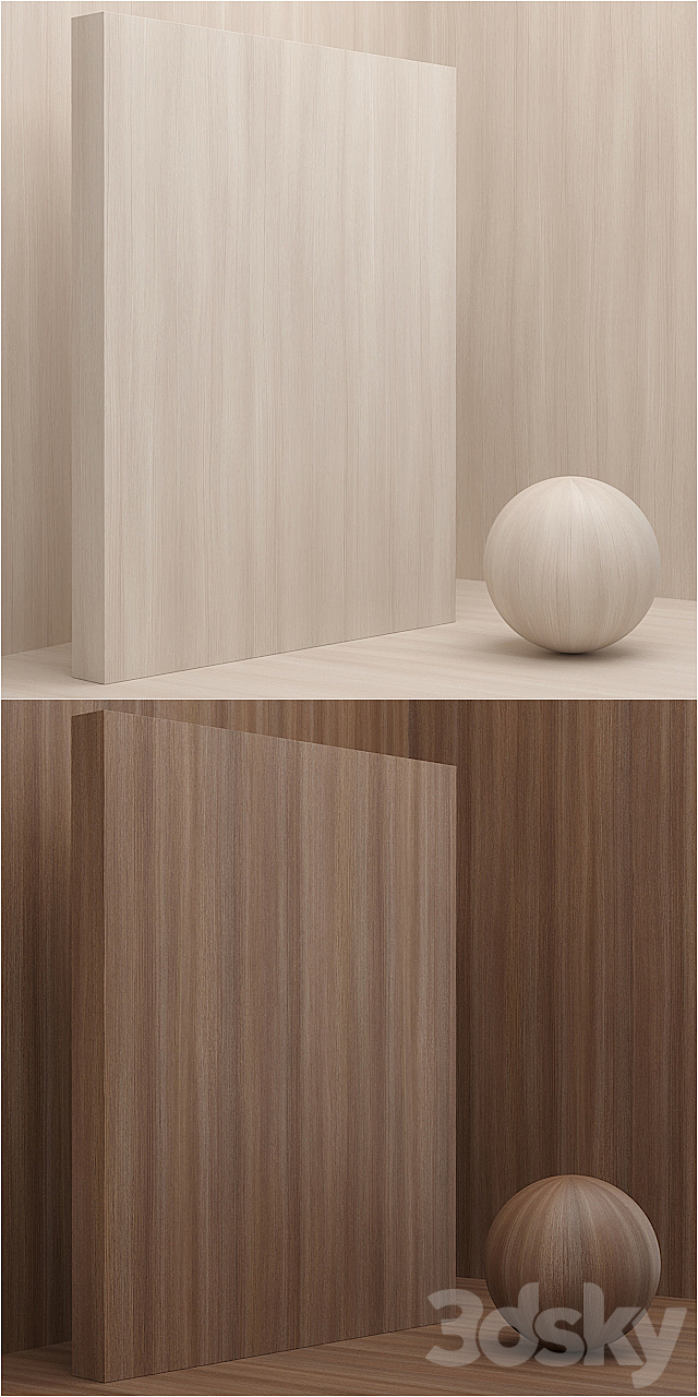 Material wood _ veneer (seamless) – set 9 3ds Max - thumbnail 3