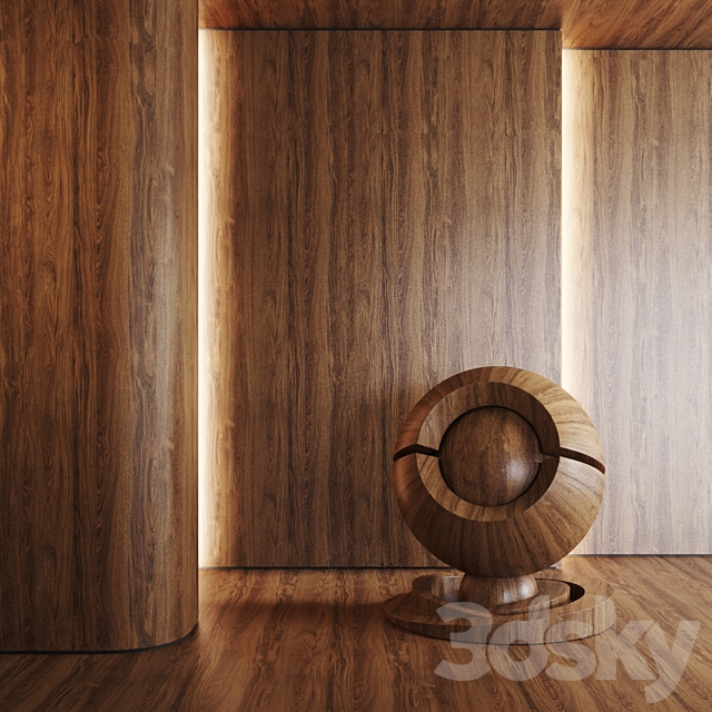 Material wood Egger Oak Charleston dark brown 3ds Max - thumbnail 1