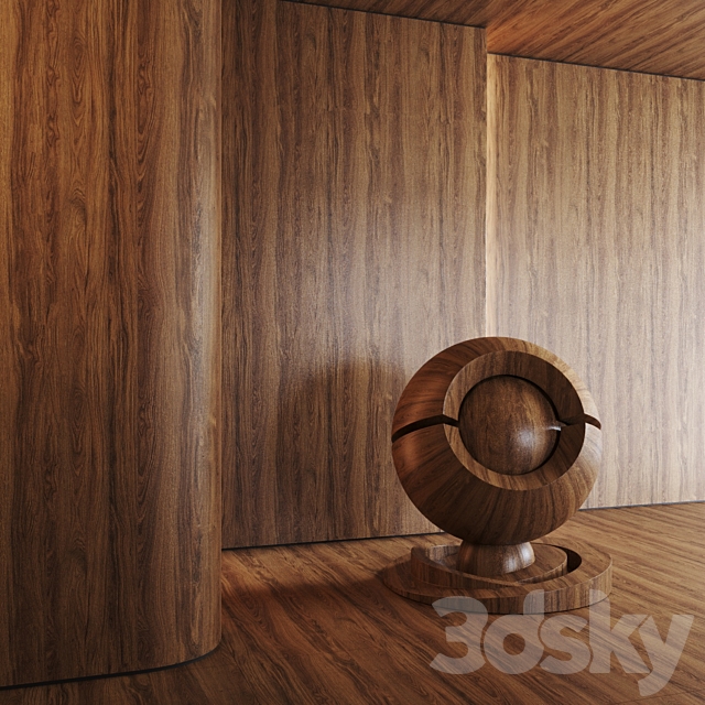 Material wood Egger Oak Charleston dark brown 3ds Max - thumbnail 3