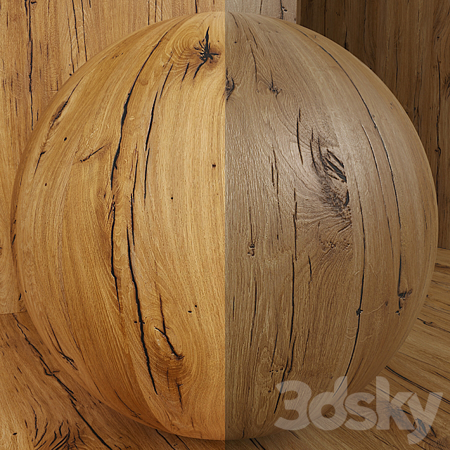 Material wood (seamless) oak – set 108 3DS Max Model - thumbnail 4