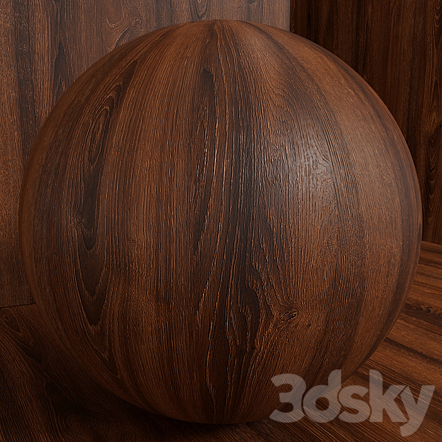 Material wood (seamless) oak – set 119 3DS Max Model - thumbnail 3