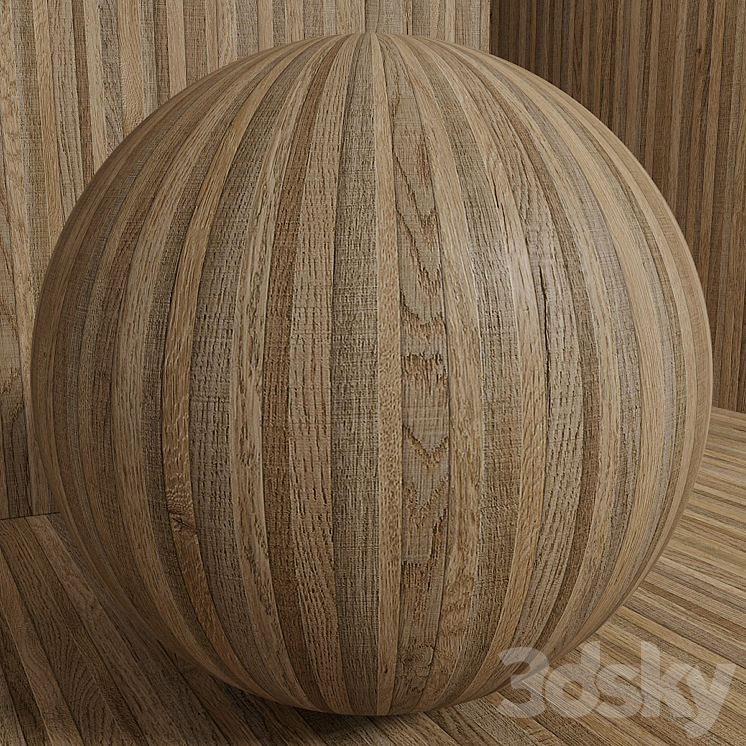 Material wood (seamless) oak – set 130 3DS Max Model - thumbnail 2