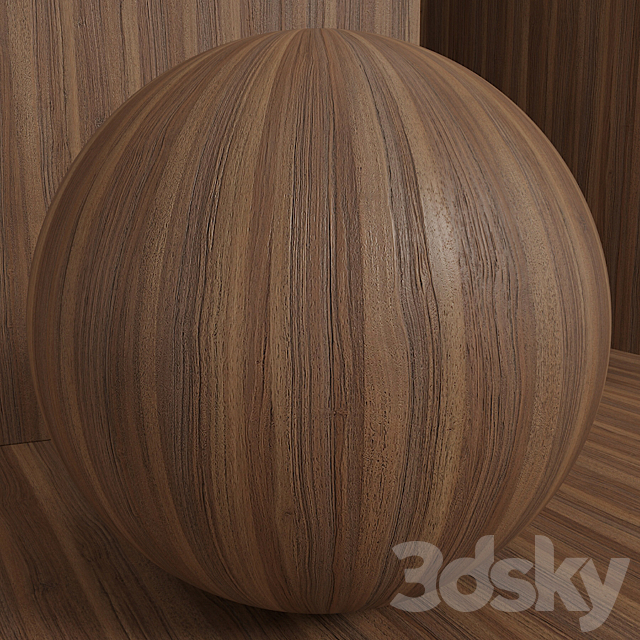 Material wood (seamless) walnut – set 110 3ds Max - thumbnail 2