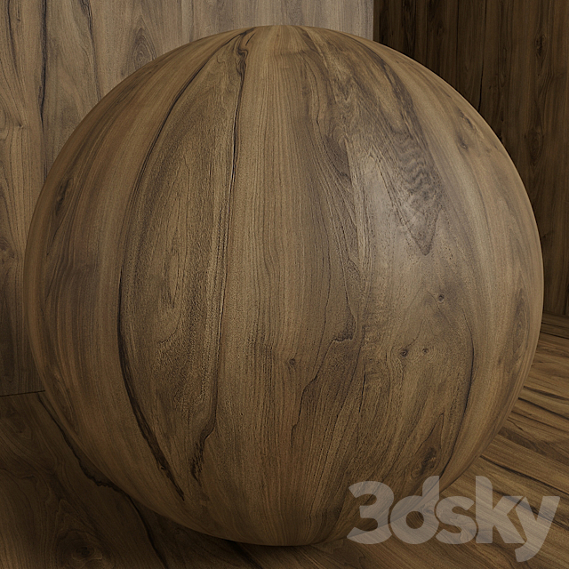 Material wood (seamless) walnut – set 111 3ds Max - thumbnail 2