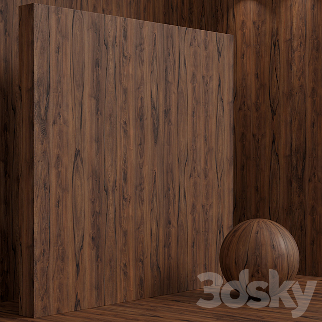 Material wood (seamless) walnut – set 111 3ds Max - thumbnail 3