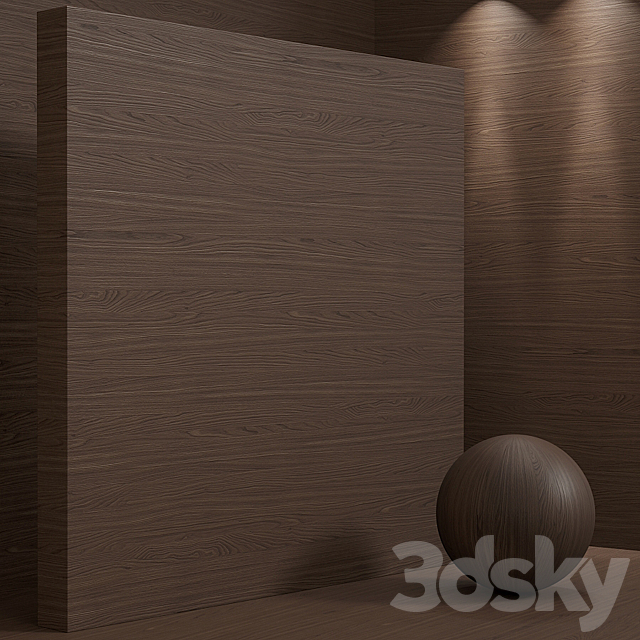 Material wood (seamless) walnut – set 112 3DS Max Model - thumbnail 3