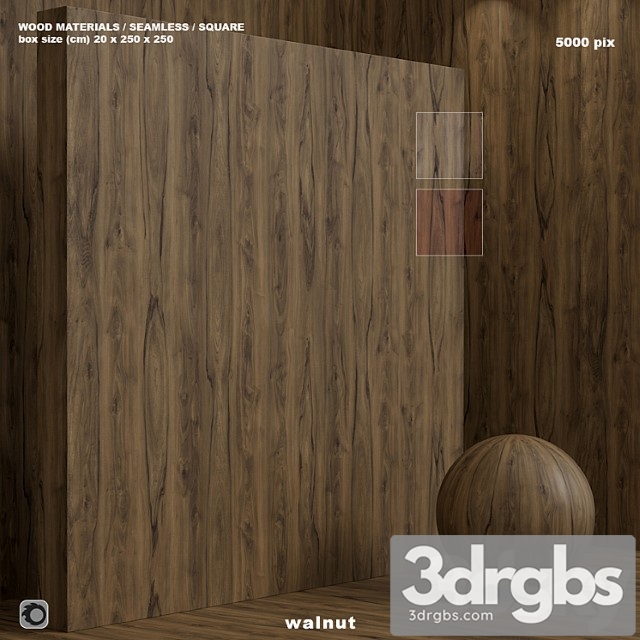 Materials Wood Material wood (seamless) walnut – set 111 - thumbnail 1