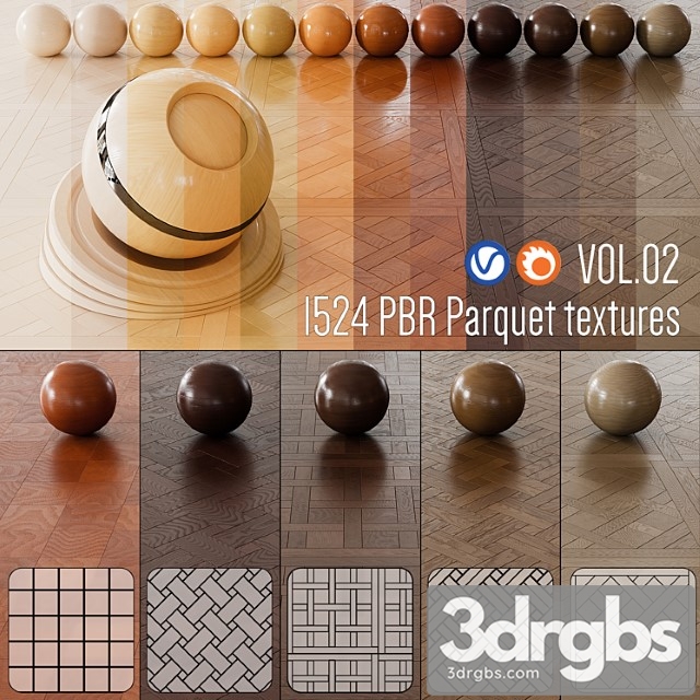 Materials Wood Wood floor set 02 - thumbnail 1