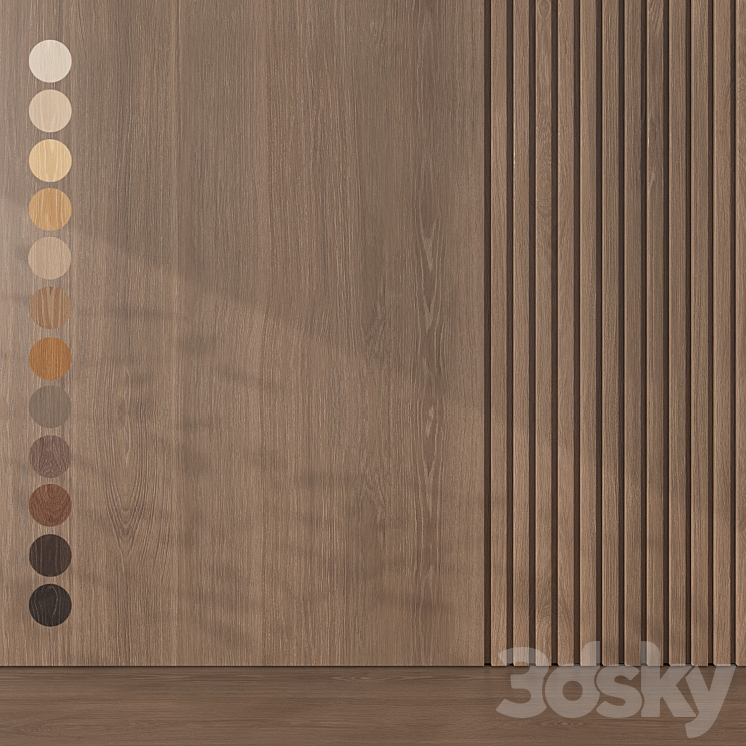 Oak texture 002 3DS Max Model - thumbnail 1