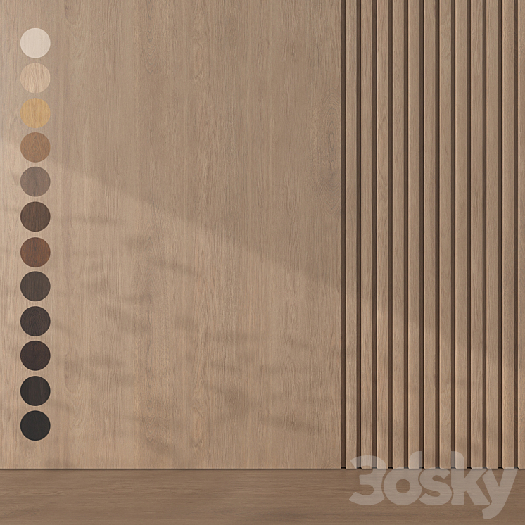 Oak texture 004 3DS Max Model - thumbnail 1