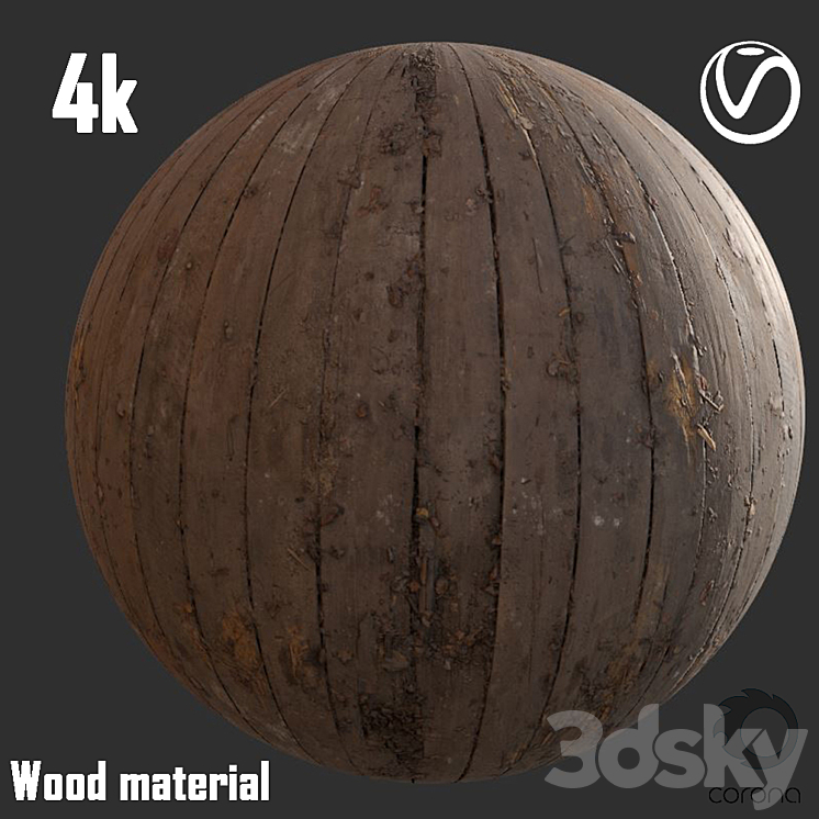 Old wood 3DS Max Model - thumbnail 3