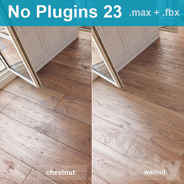 Parquet 23 (2 species. without the use of plug-ins) 3DSMax File - thumbnail 1