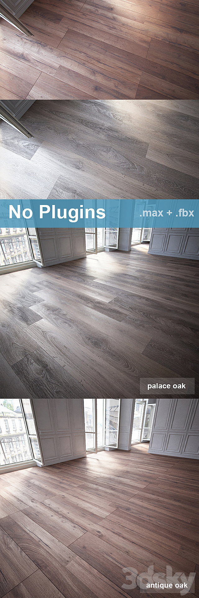 Parquet 4 (2 species. without the use of plug-ins) 3DSMax File - thumbnail 1