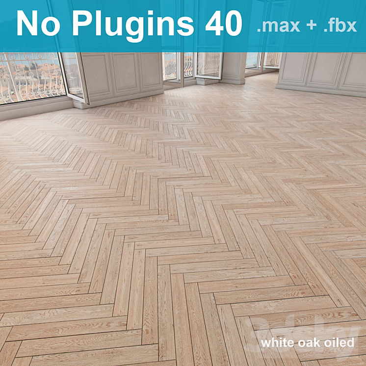 Parquet 40 (without the use of plug-ins) 3DS Max - thumbnail 1