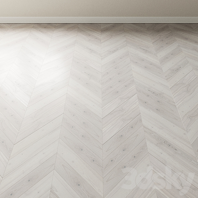 Parquet Ash Coswick. Inspire Cloudy Bleached 3DS Max Model - thumbnail 2